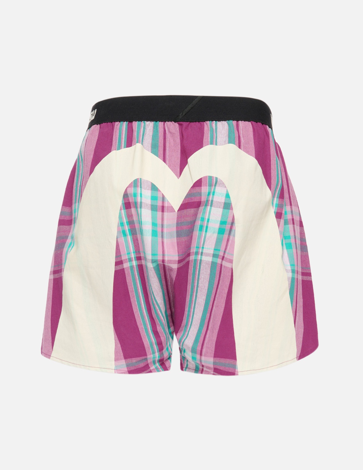 DAICOCK PRINT CHECKED BOXER SHORTS - 1