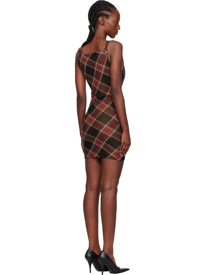 plaid cowl-neck dress 3