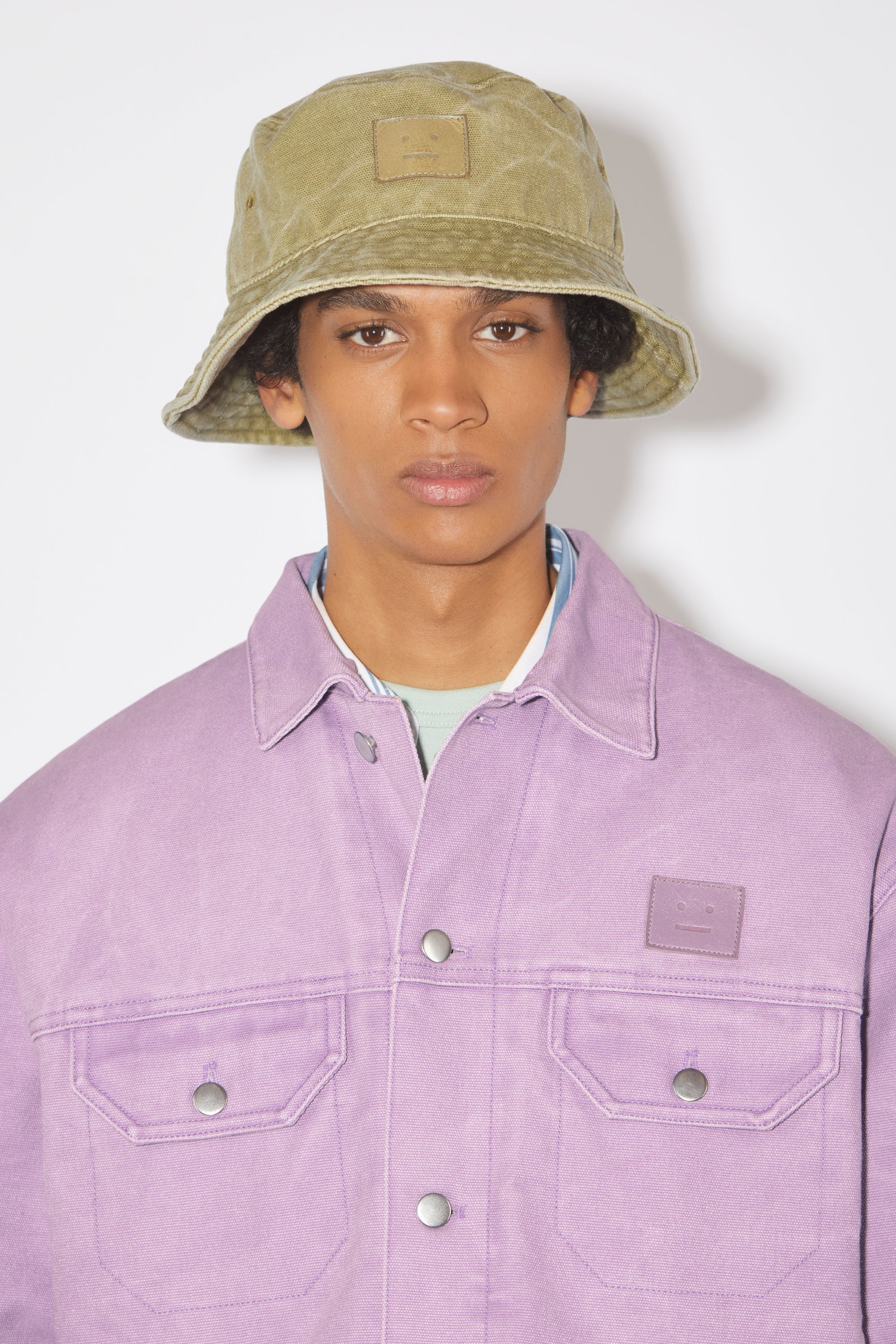 Face logo canvas jacket - Smoky Purple - 6