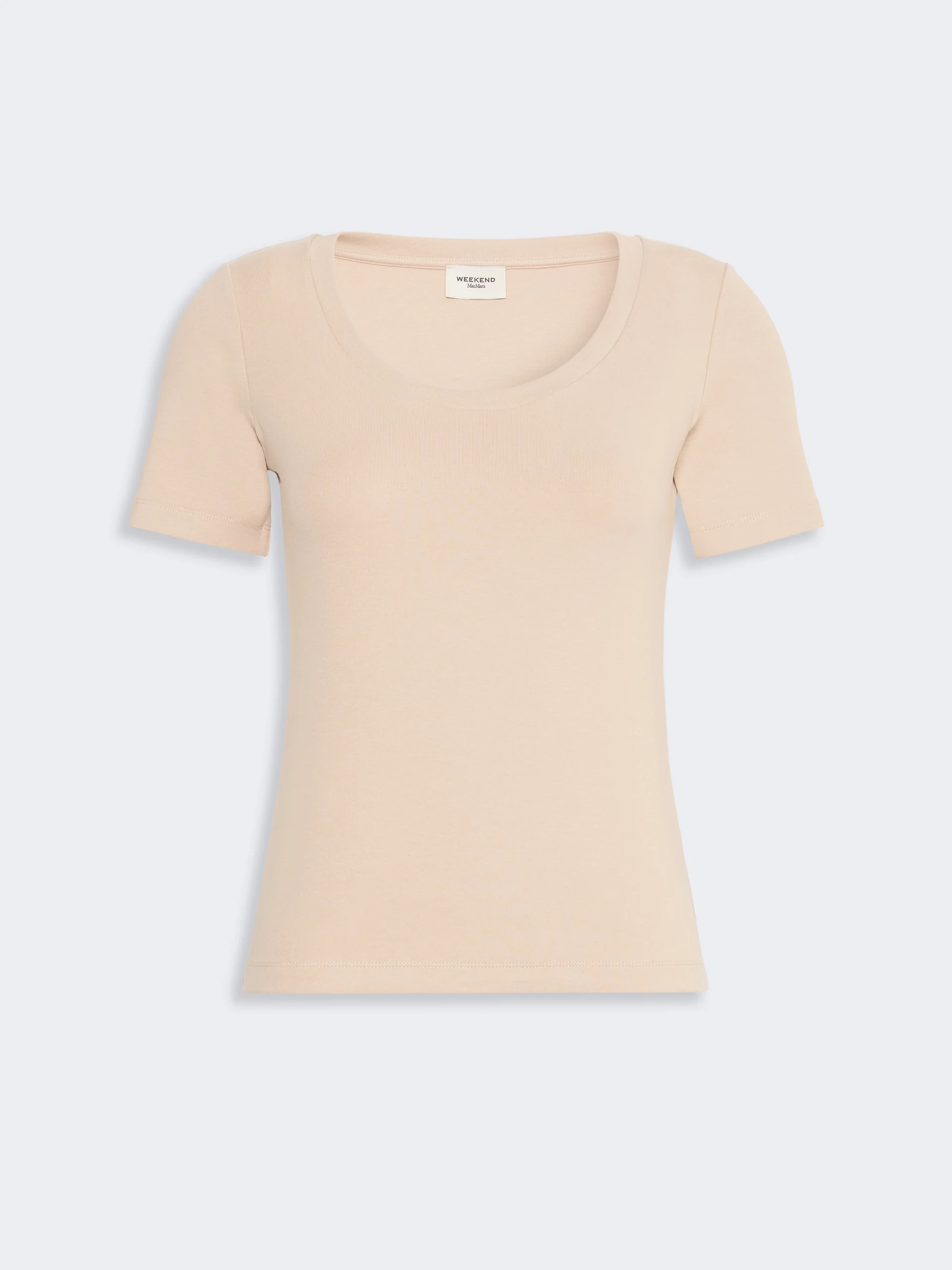 MULTIJ Fine rib-knit jersey T-shirt - PINK - 1