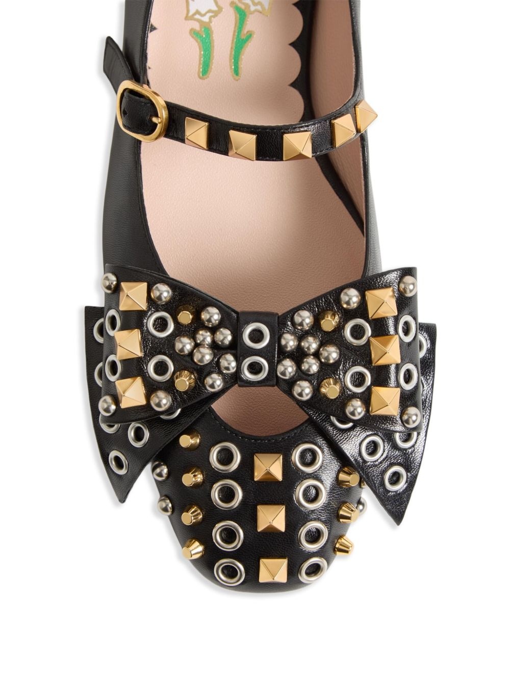 MARY-JANE BOWOW BALLERINA IN KIDSKIN WITH STUDS - 6