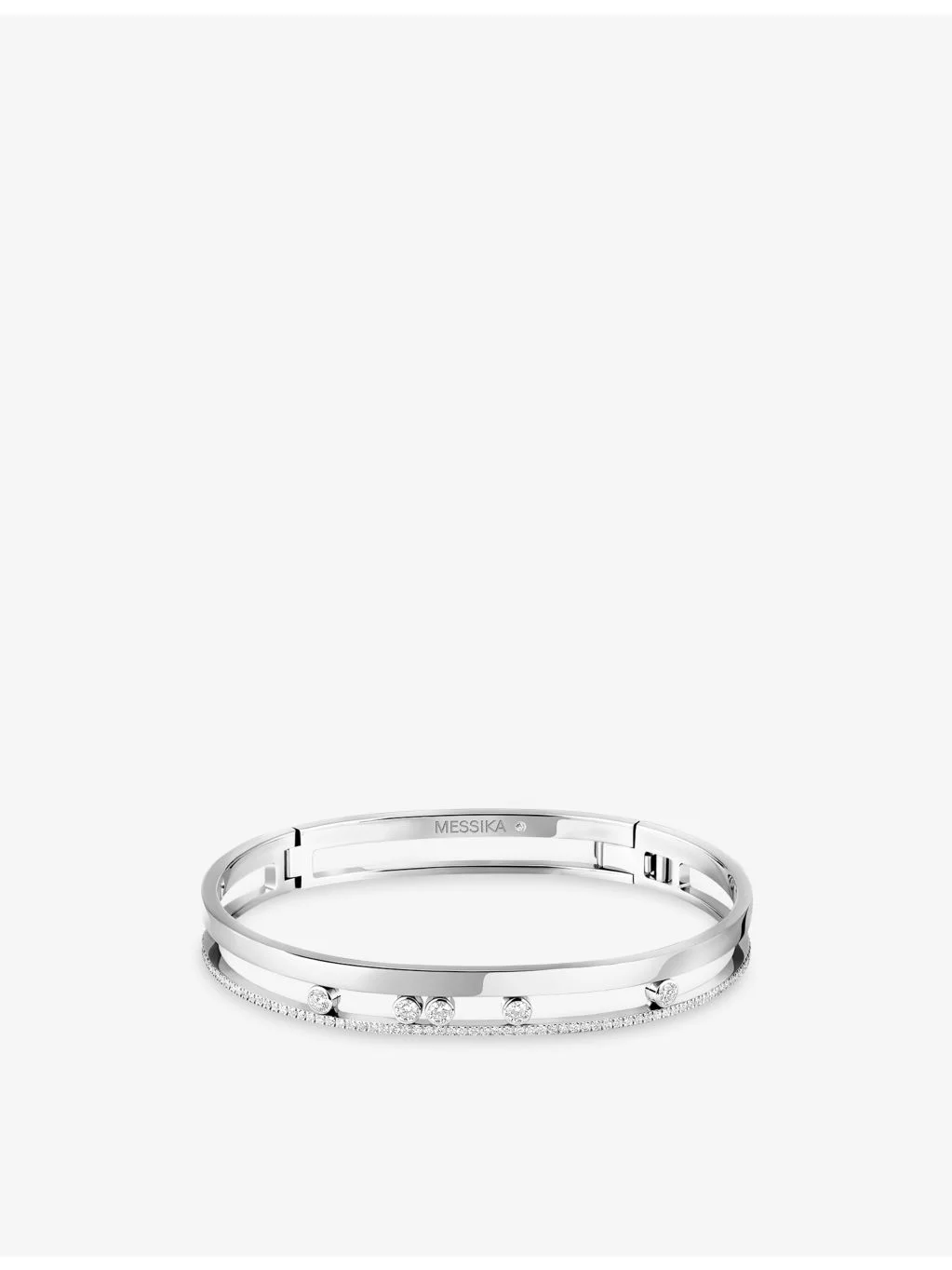 Move Romane 18ct Gold And 0.69ct Diamond Bangle Bracelet - 1