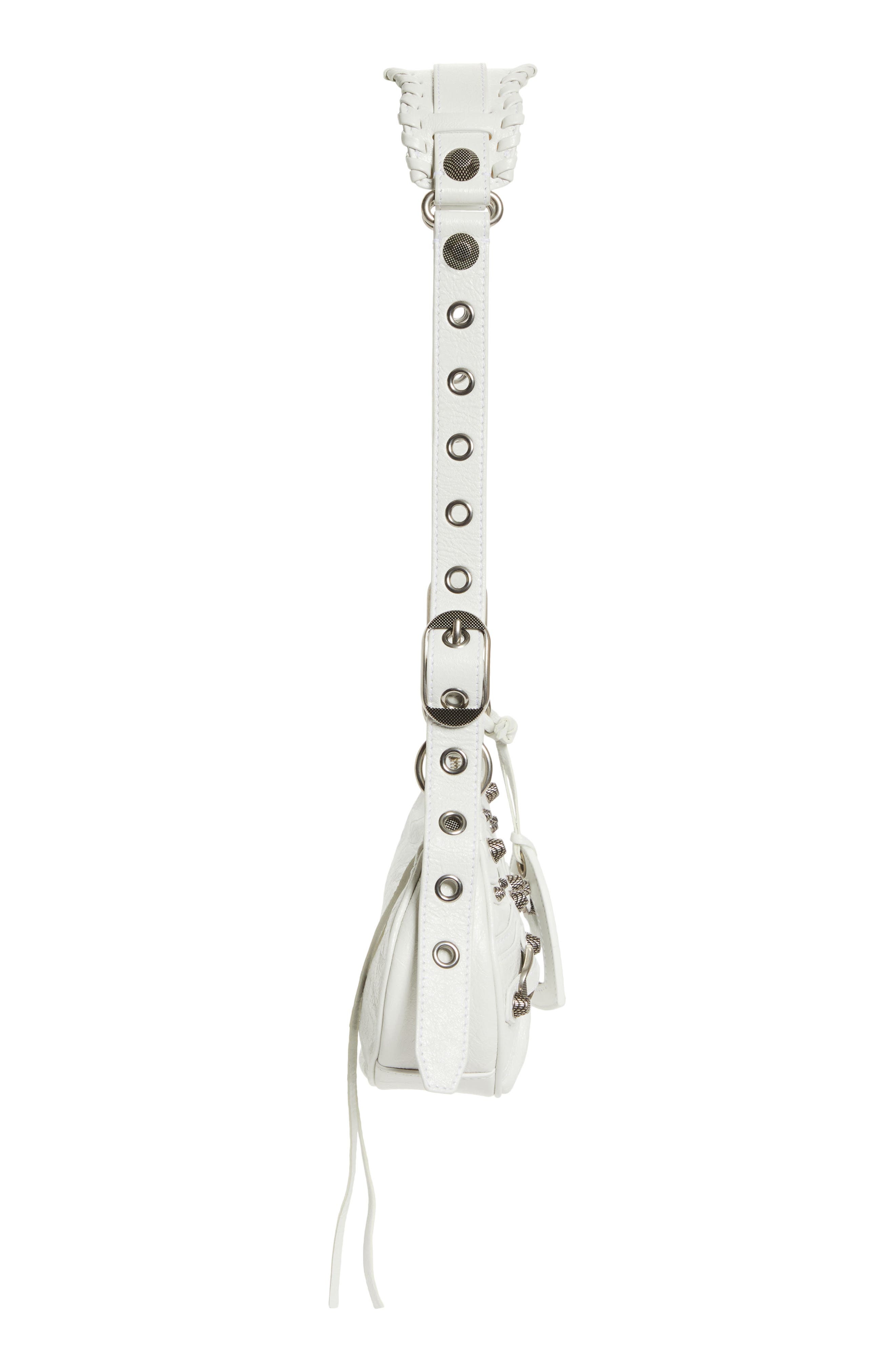 Balenciaga Extra Small Le Cagole Lambskin Shoulder Bag in Optic White at Nordstrom - 6