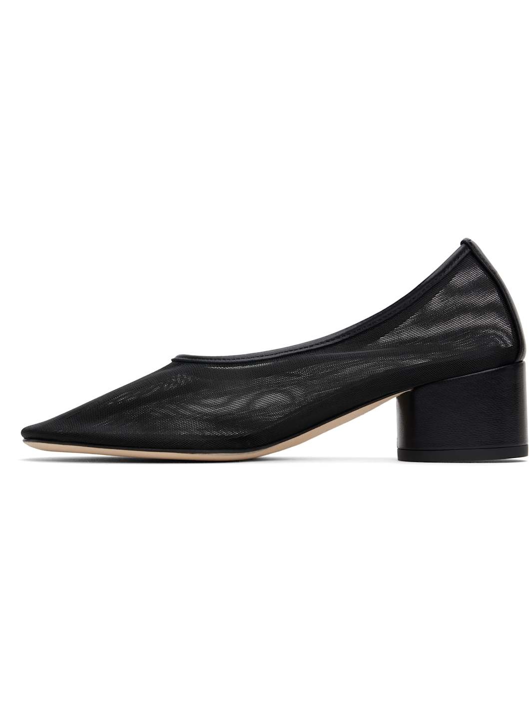 Black Balla Pump Mesh Heels - 3