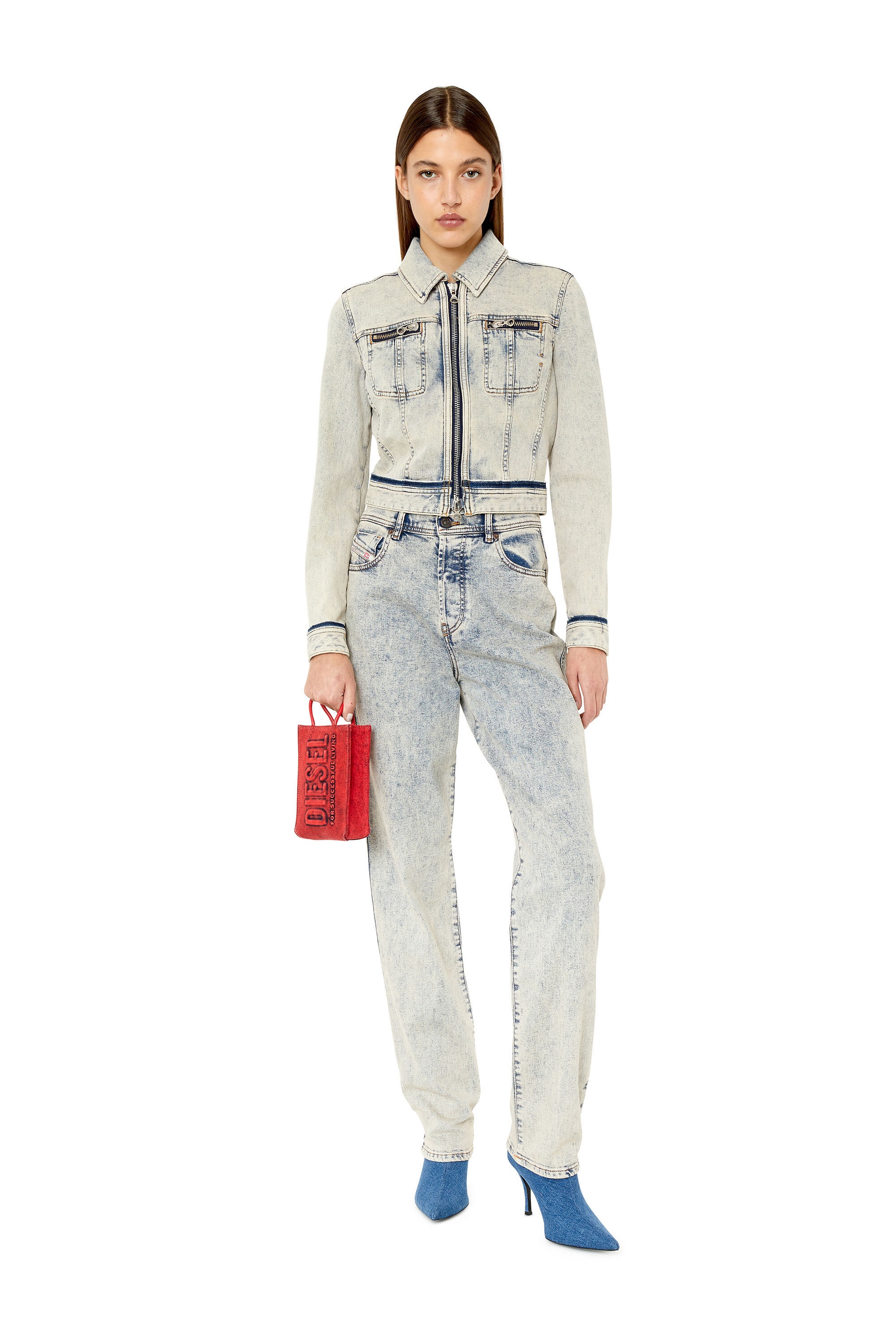 関税送料込♪DIESEL/1956 D-Tulip High Waist Jeans 1956 D-Tulip Woman: Straight medium blue Jeans | Diesel