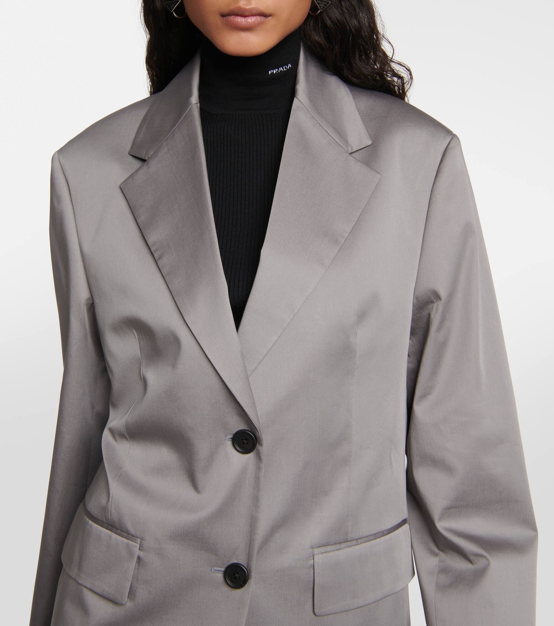Single-breasted cotton blazer - 4