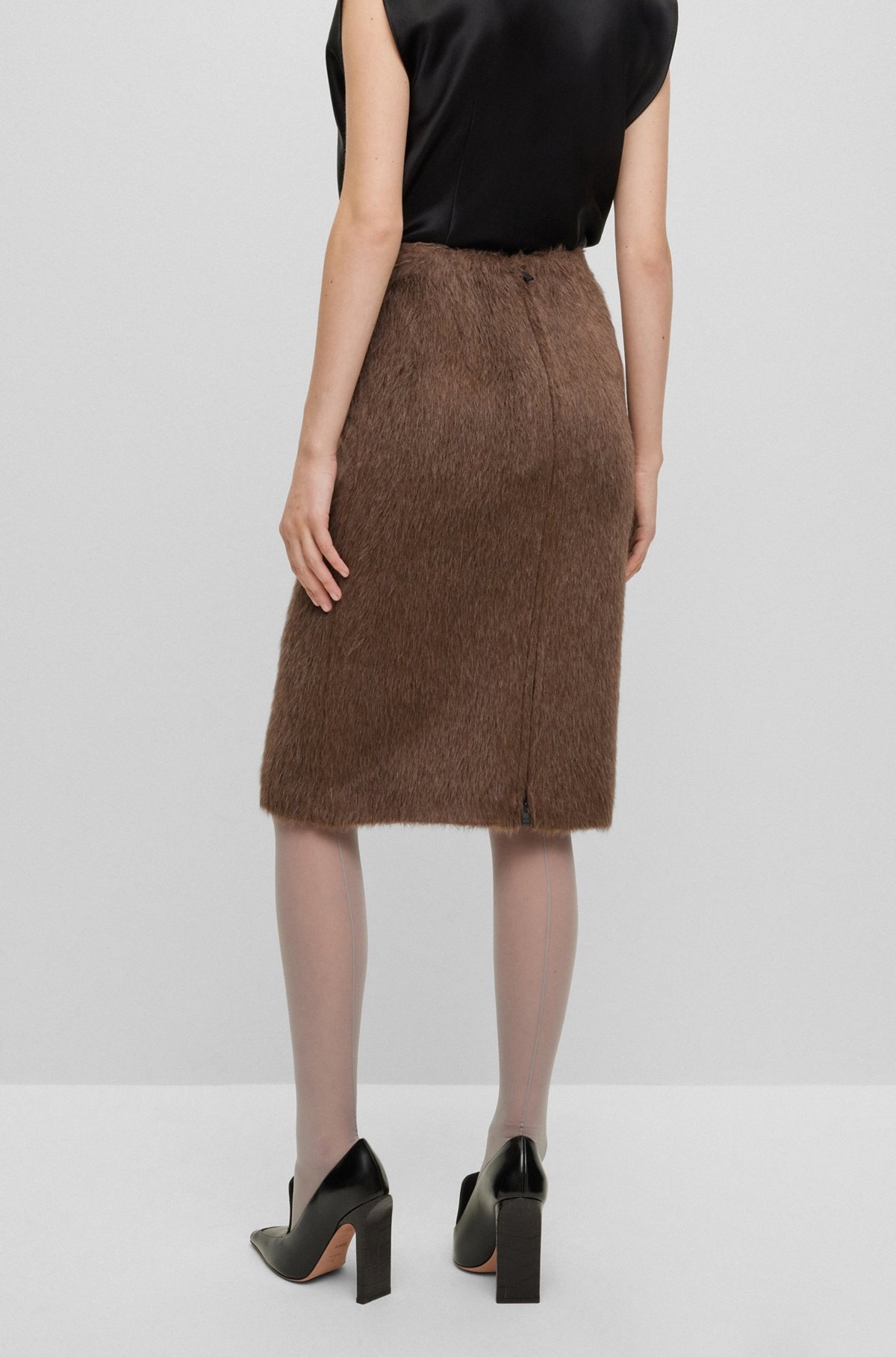 ALPACA AND WOOL PENCIL SKIRT - 4