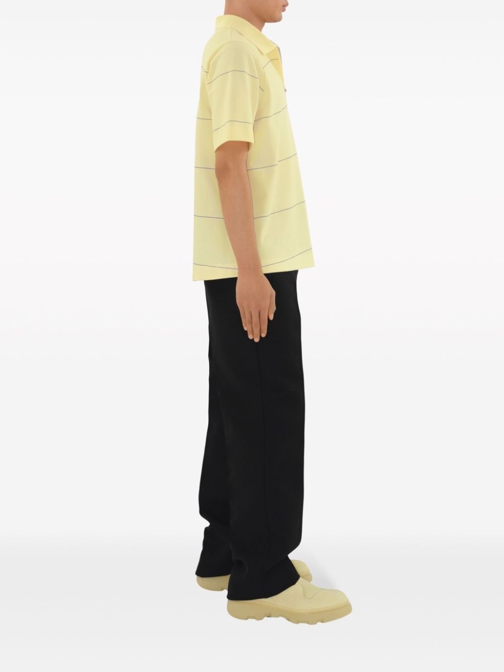 logo-embroidered cotton polo shirt - 3