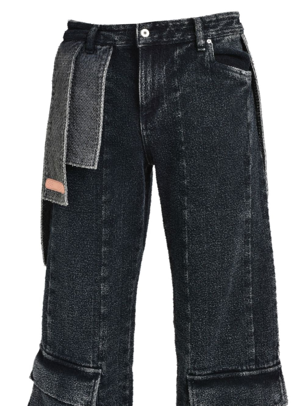 bouclé wide-leg jeans - 6