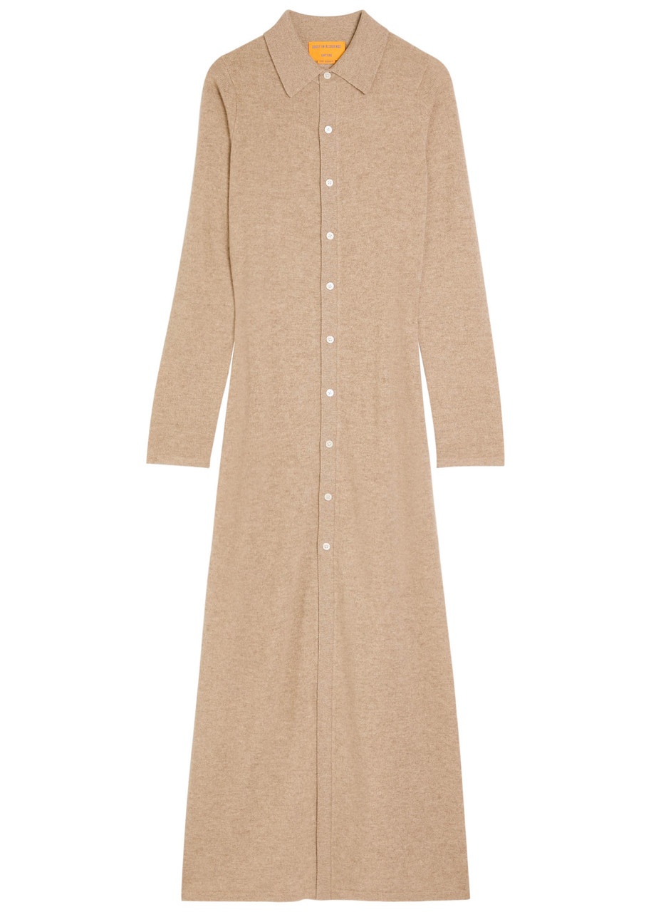 Guest In Residence Showtime Cashmere Midi Shirt Dress - 1
