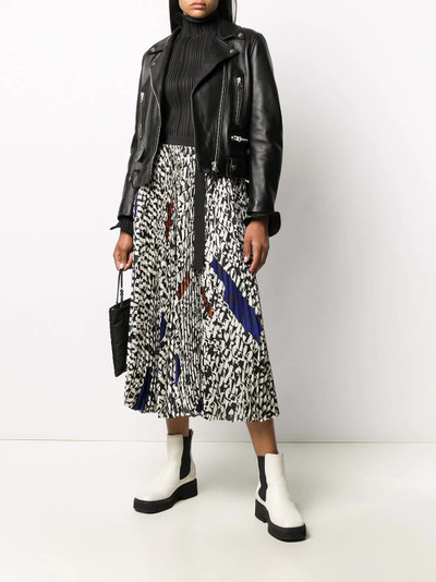 sacai script print pleated skirt  outlook