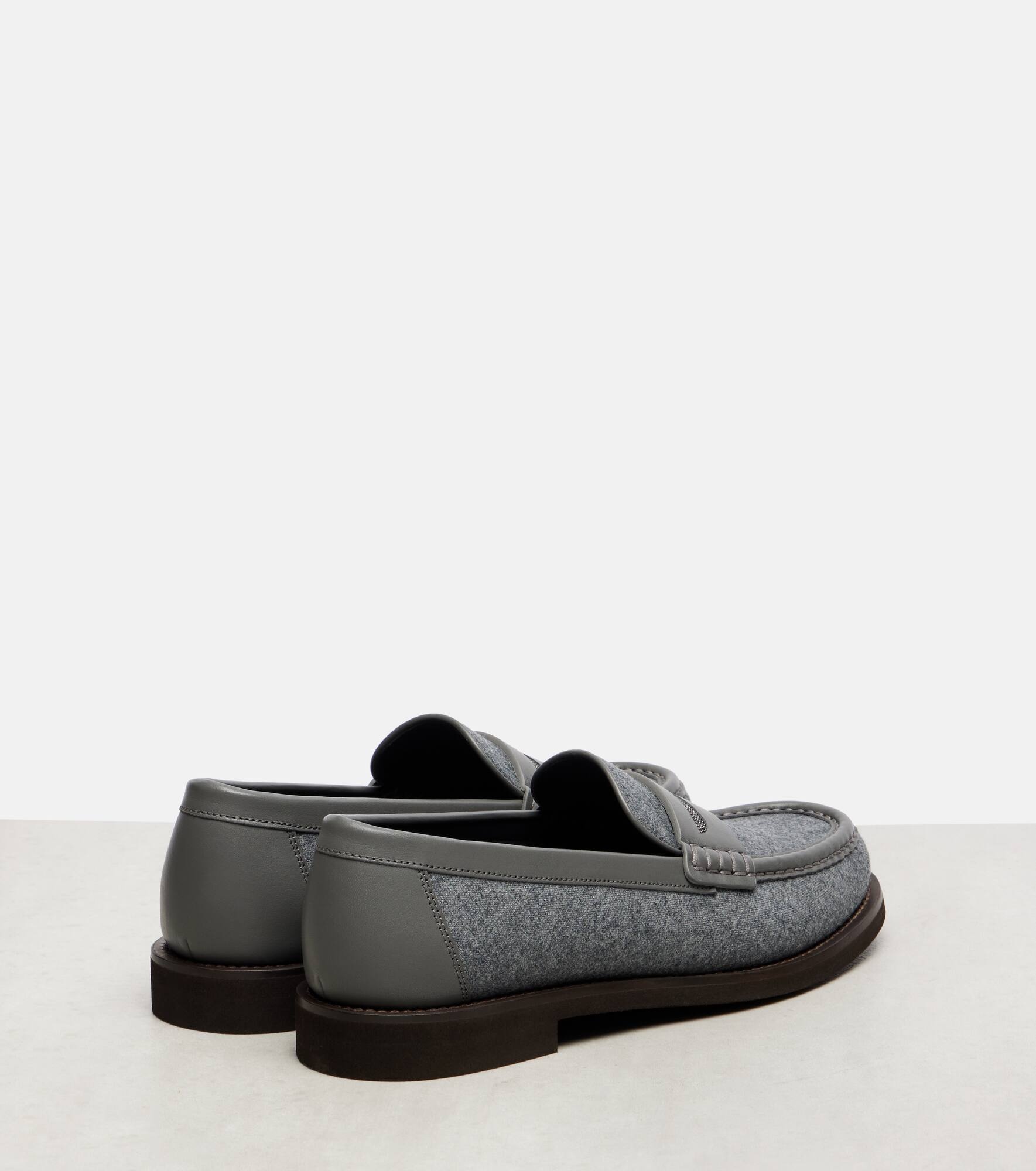 Monili leather-trimmed loafers - 2