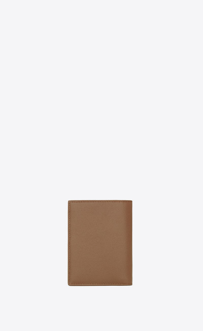 SAINT LAURENT saint laurent credit card wallet in grain de poudre-embossed leather outlook