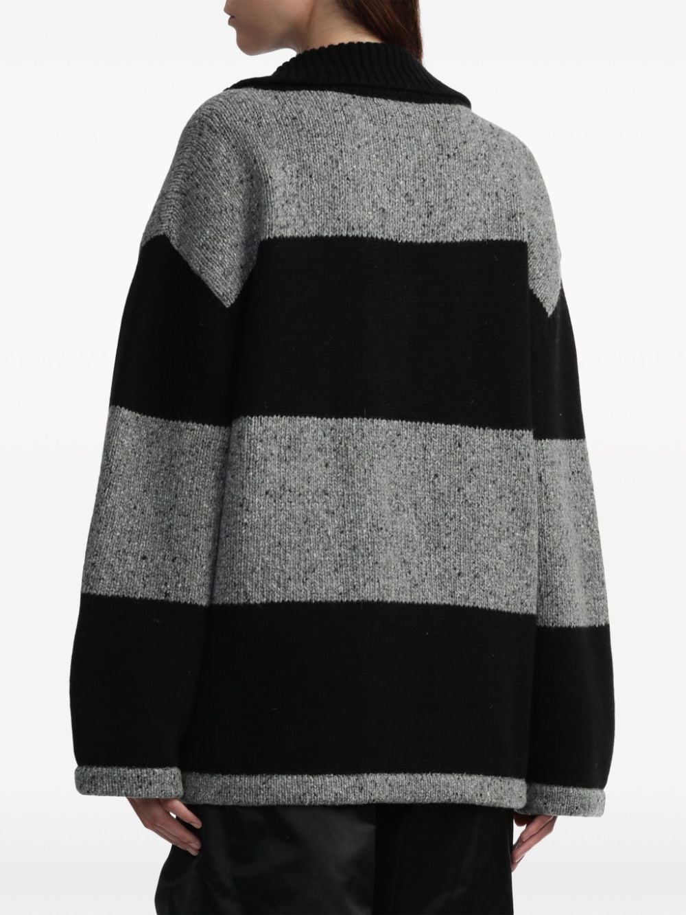 spread-collar striped jumper - 4