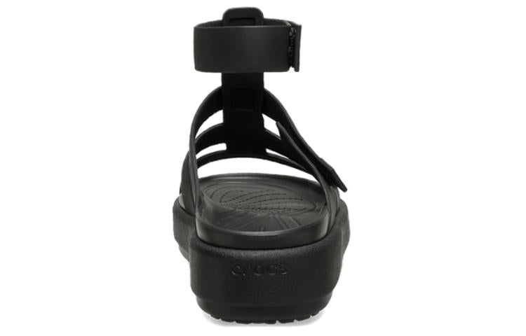 (WMNS) Crocs Brooklyn Luxe Gladiator Sandals 'Black' 209557-060 - 5
