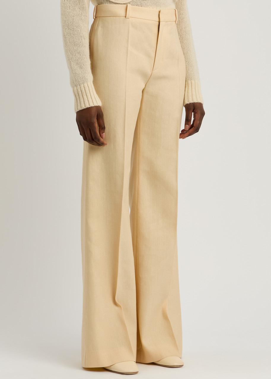 Chloe Flared-leg Woven Trousers - 2