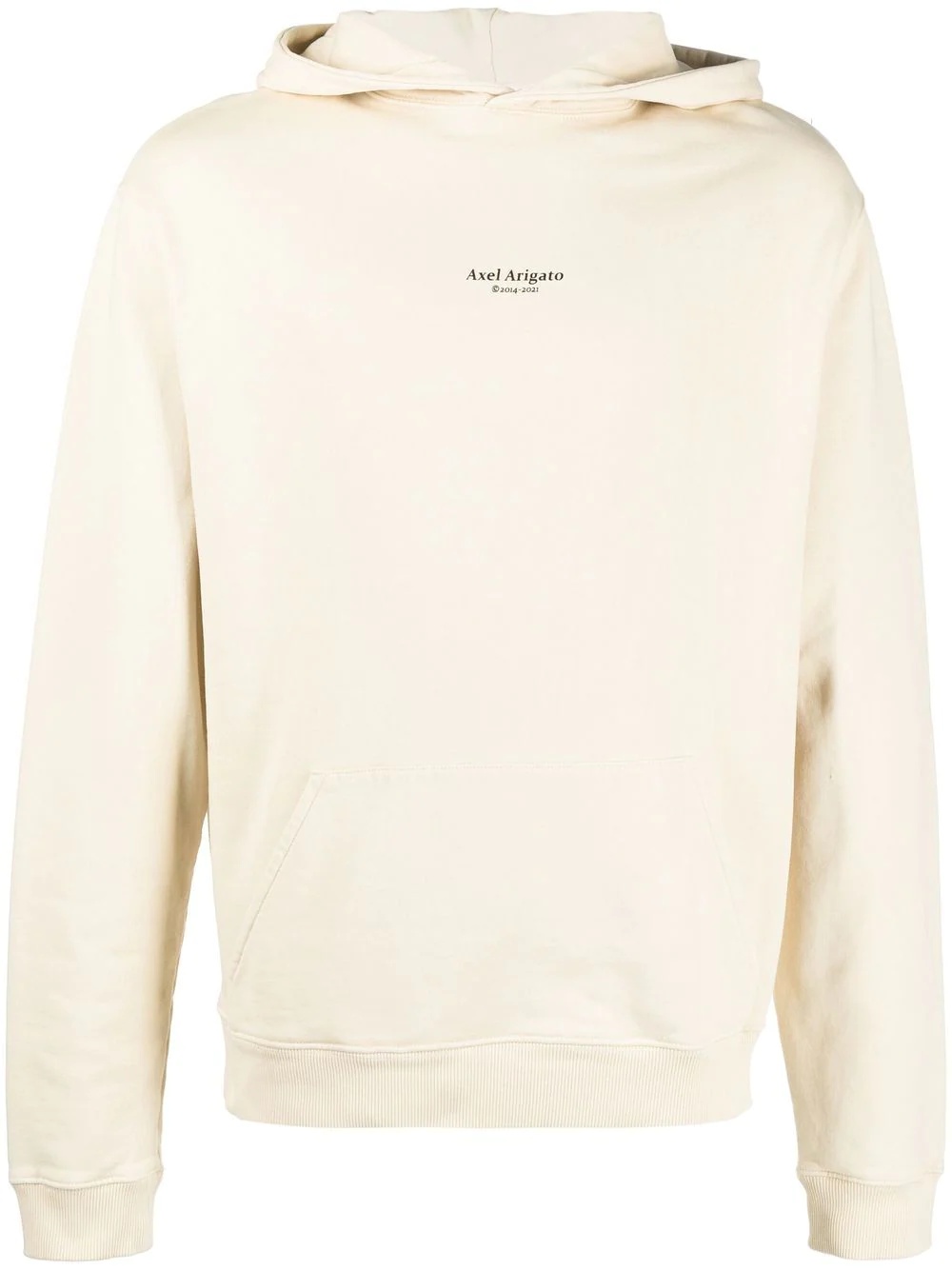 logo-print rib-trimmed hoodie - 1