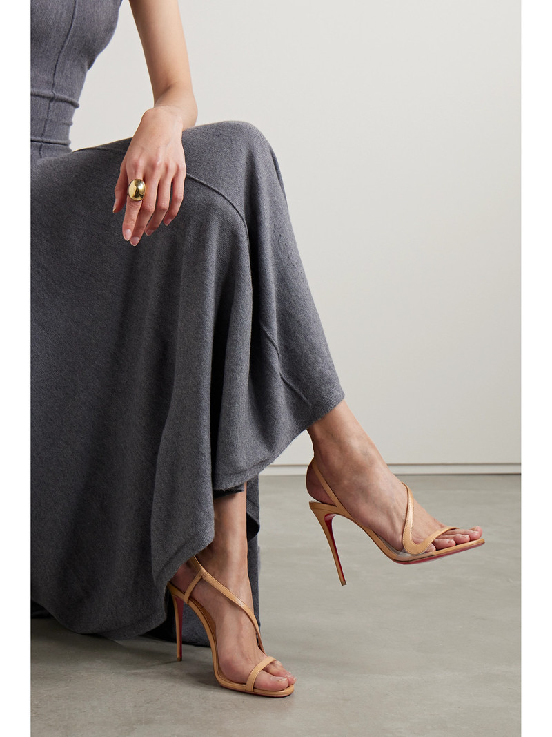 Christian Louboutin Rosalie 100 Pvc-trimmed Leather Sandals outlook