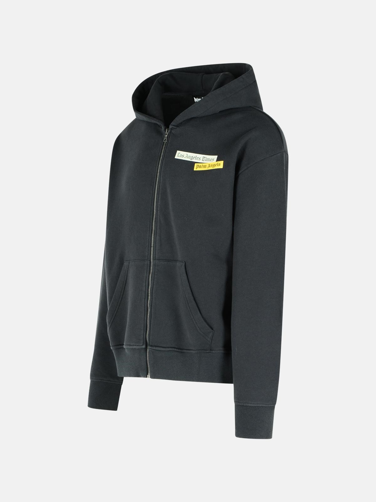 BLACK COTTON SWEATSHIRT - 2