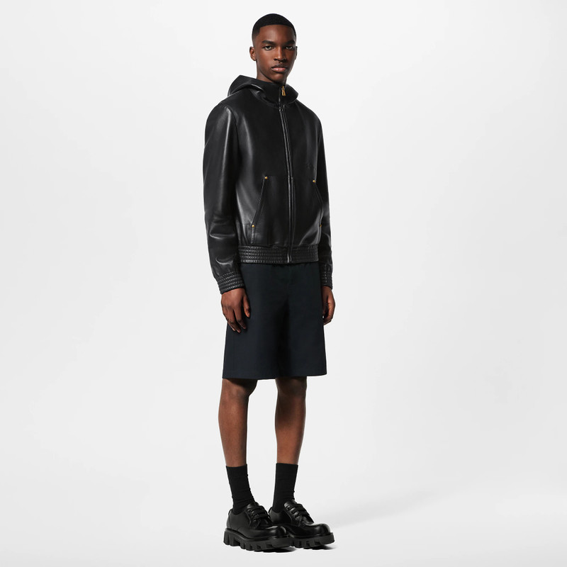 Louis Vuitton Zipped Leather Hoodie outlook