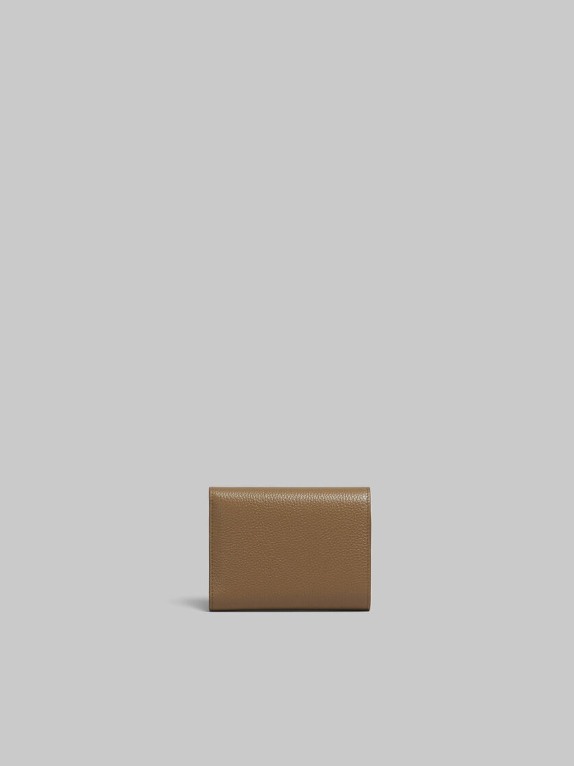 BROWN LEATHER TRIFOLD WALLET WITH MARNI MENDING - 3