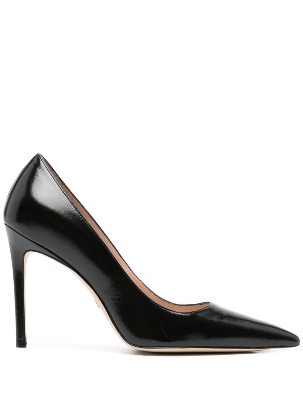 100mm pointed-toe leather pumps - 1