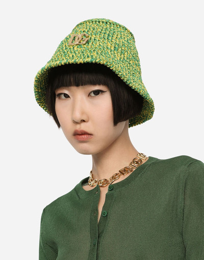 Dolce & Gabbana Crochet bucket hat with DG logo outlook