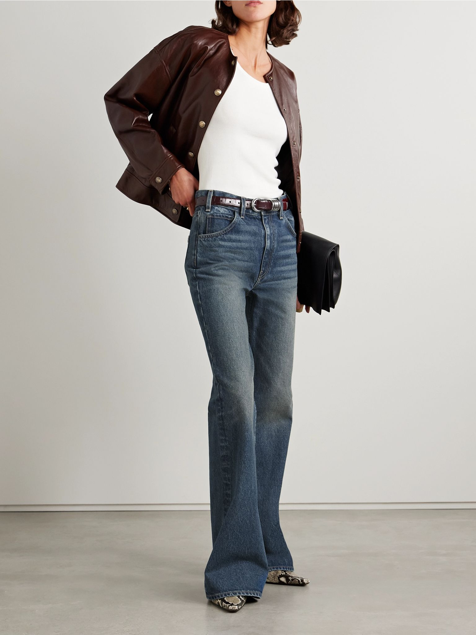 Roe mid-rise flared jeans Blue - 2