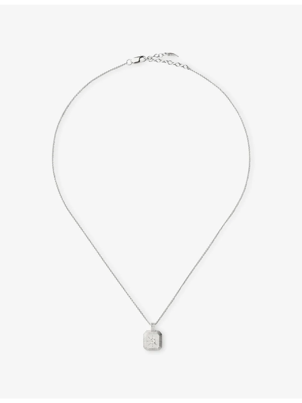 June Birthstone Sterling-Silver And Crystal Pendant Necklace - 1