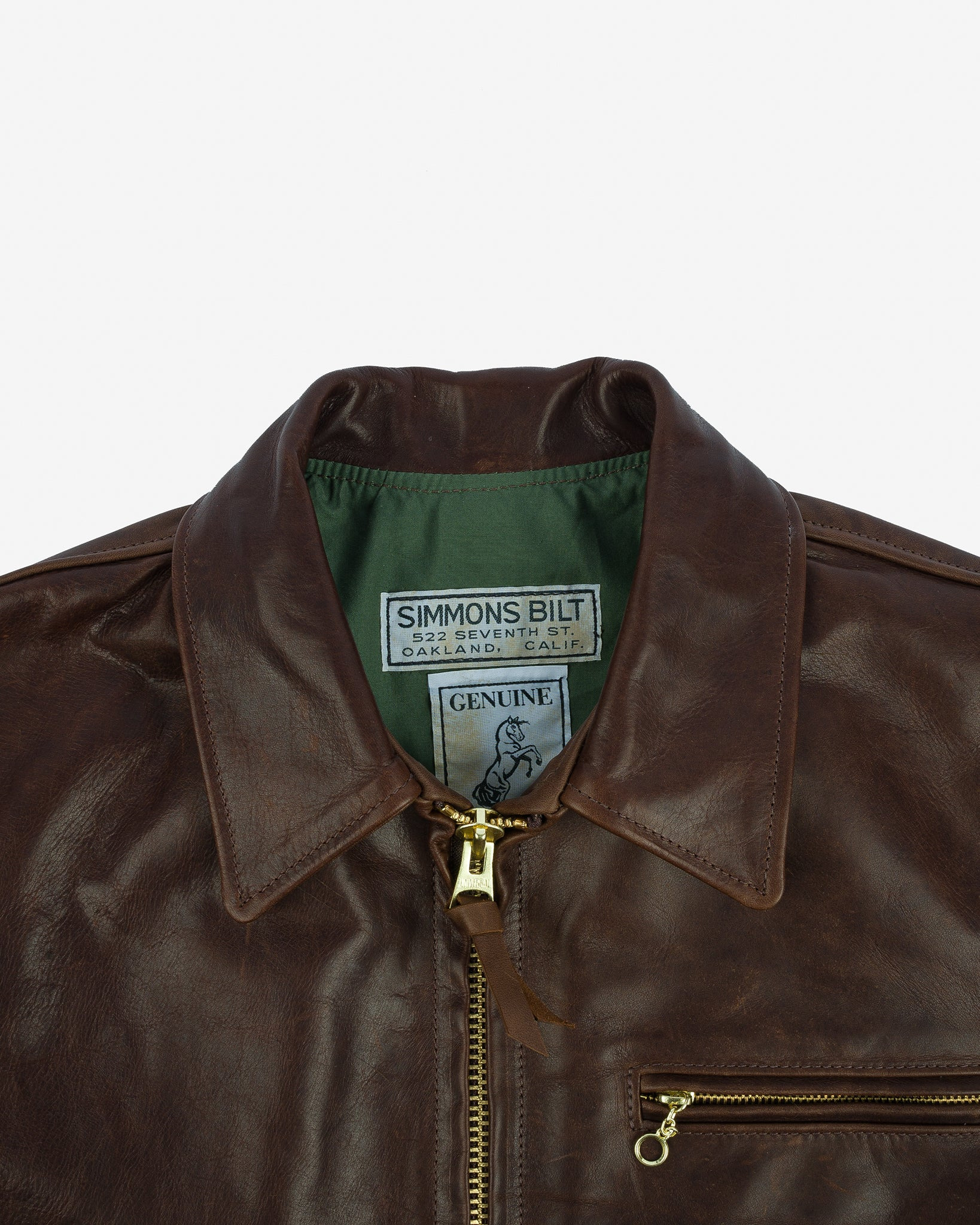 IHSB-SAV-BRN Iron Heart x Simmons Bilt Horsehide Savannah Jacket - Brown - 8