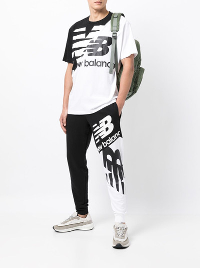 New Balance graphic-print cotton track trousers outlook