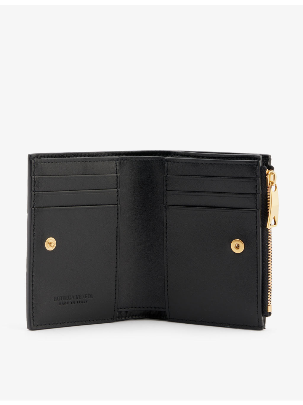 Intrecciato brand-debossed leather wallet - 4