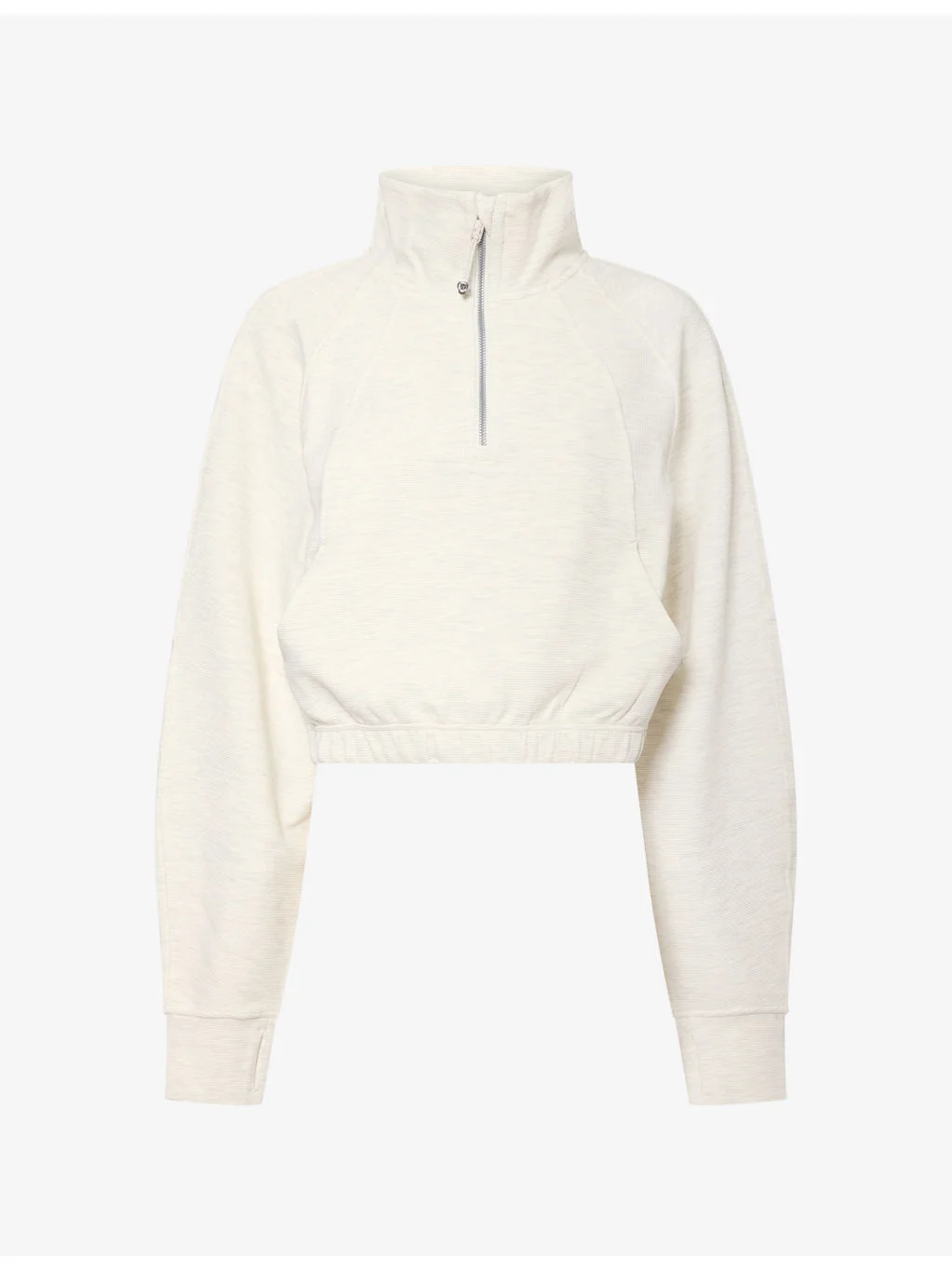 Scuba Cropped Funnel-Neck Half Zip Jumper - 1