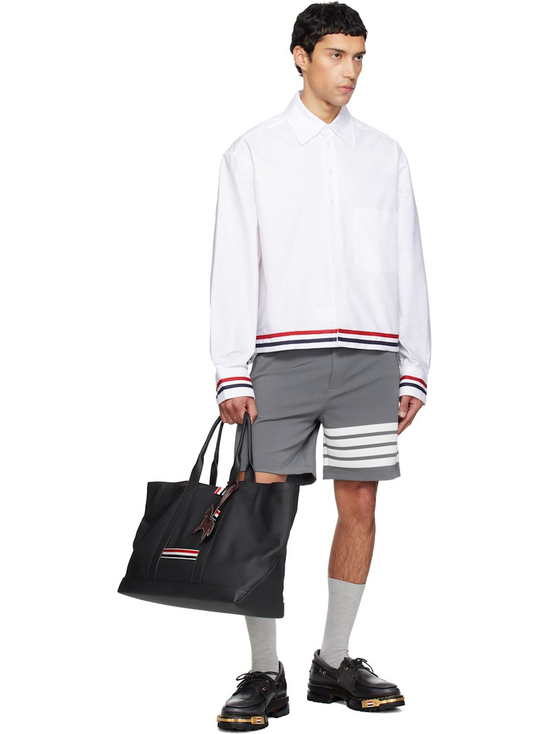Thom Browne White RWB Rugby Oxford Shirt outlook