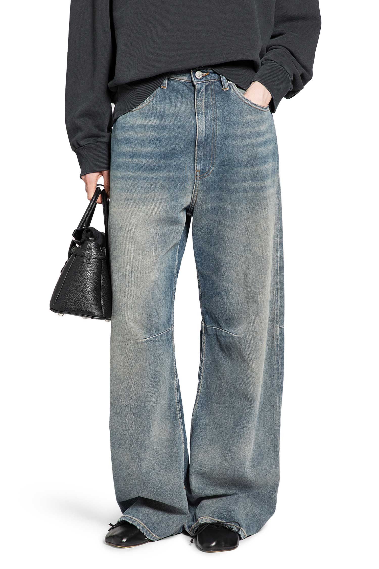 Mm6 Maison Margiela Woman Blue Jeans - 5