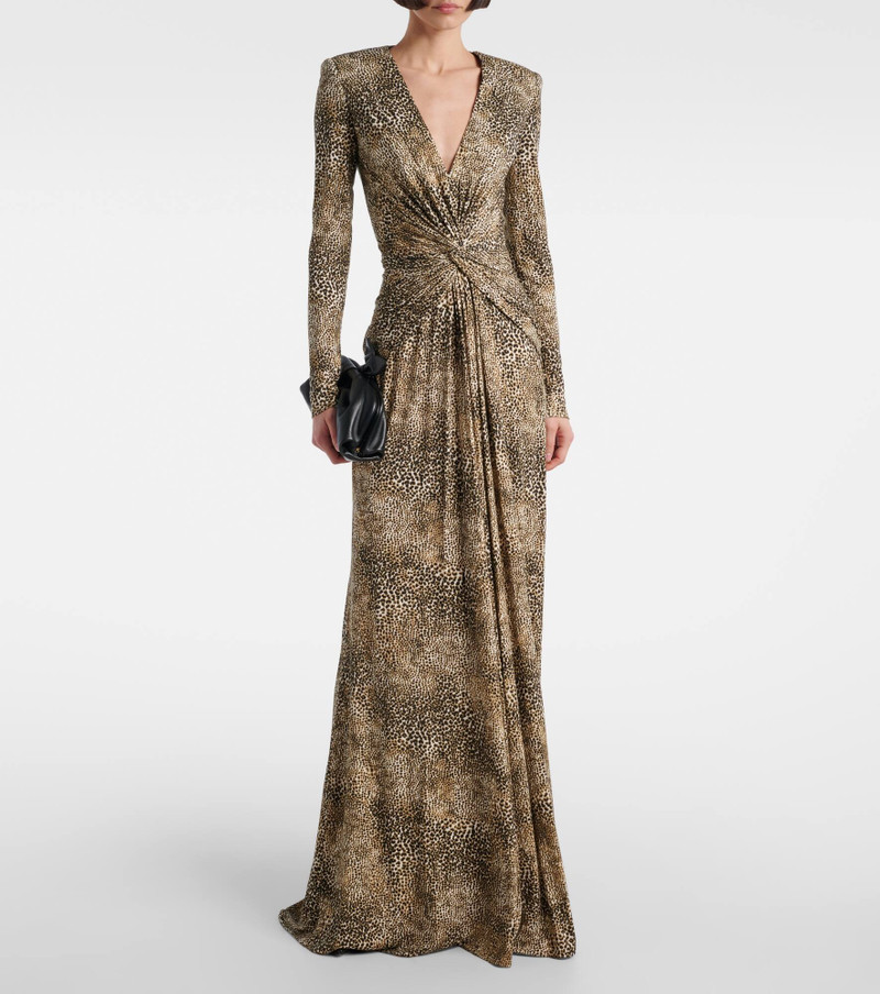 ELIE SAAB Animalier printed jersey gown outlook