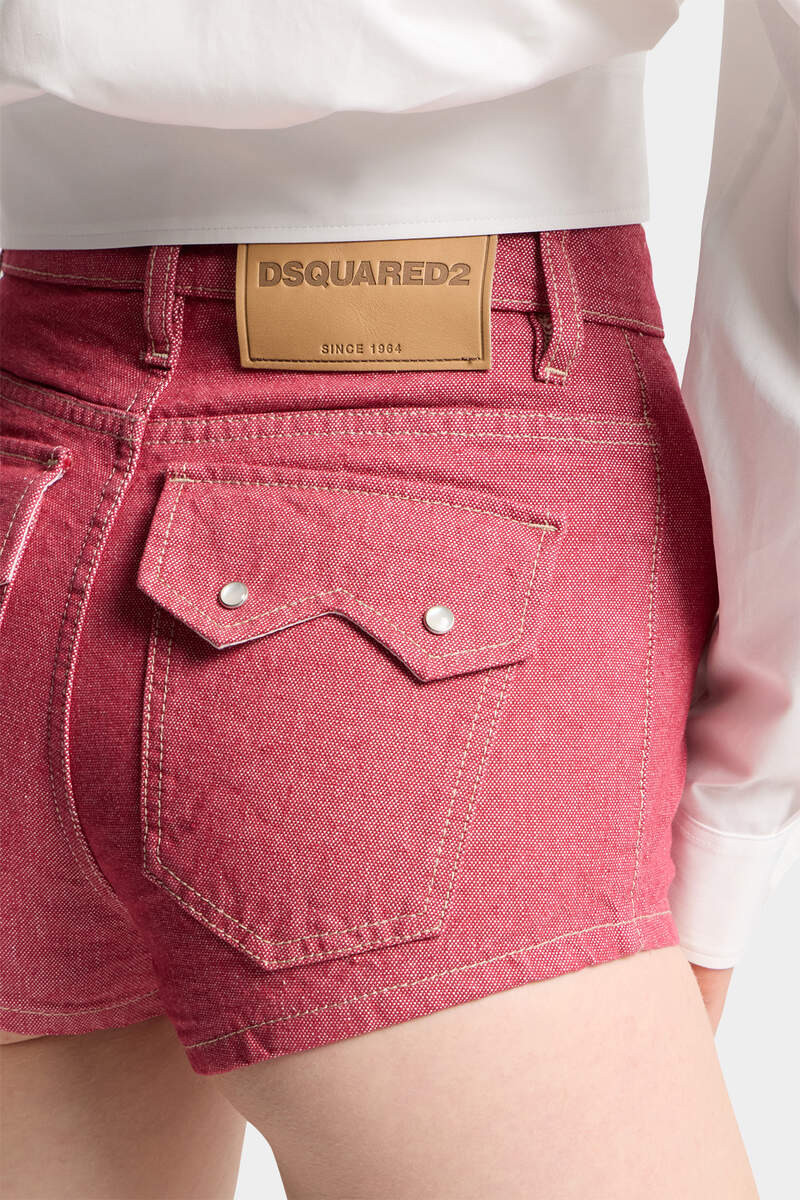OXFORD DENIM HIGH WAIST HOT PANTS 5