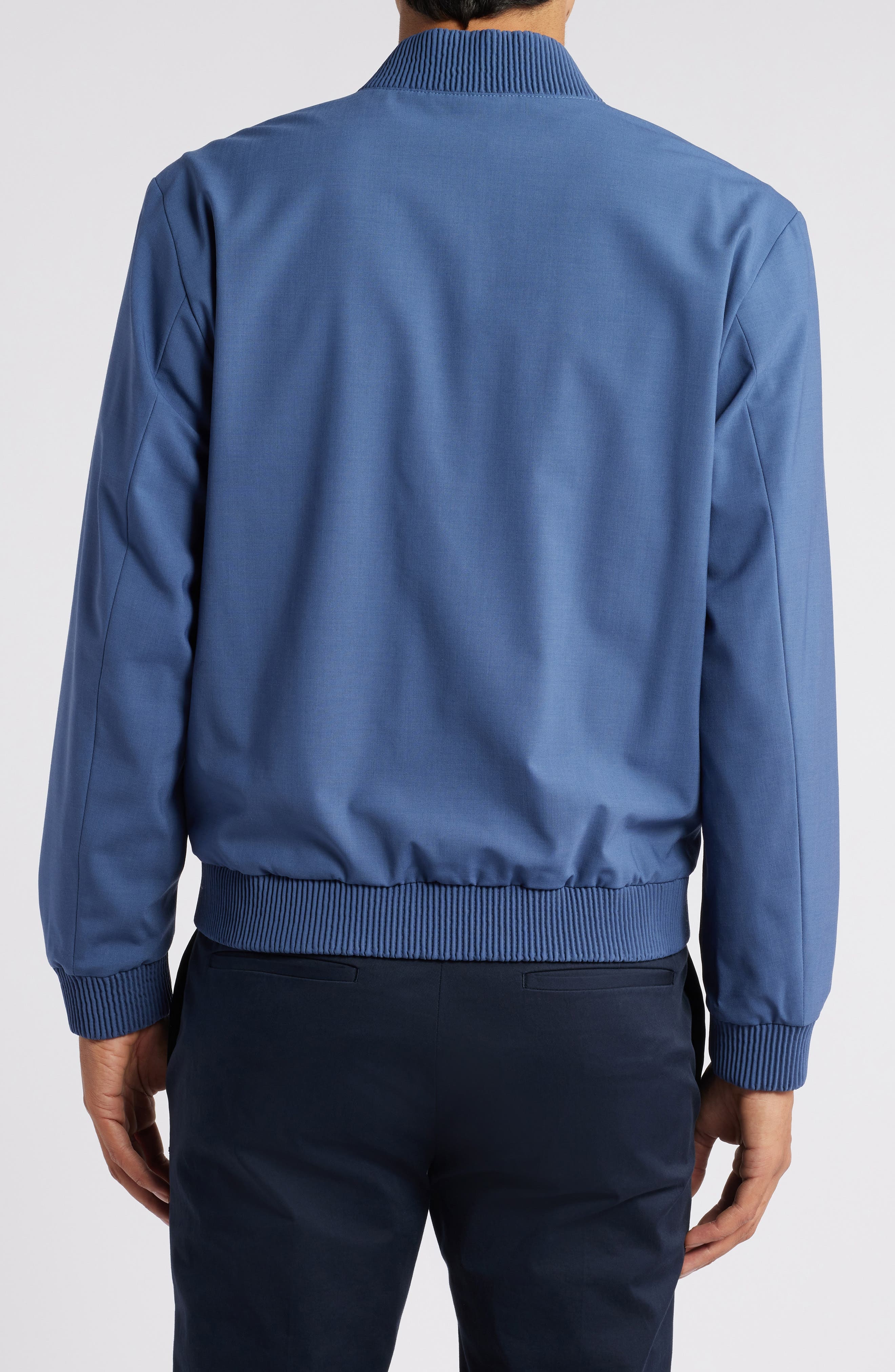 BOSS Hanry Stretch Virgin Wool Blend Jacket in Navy at Nordstrom - 2