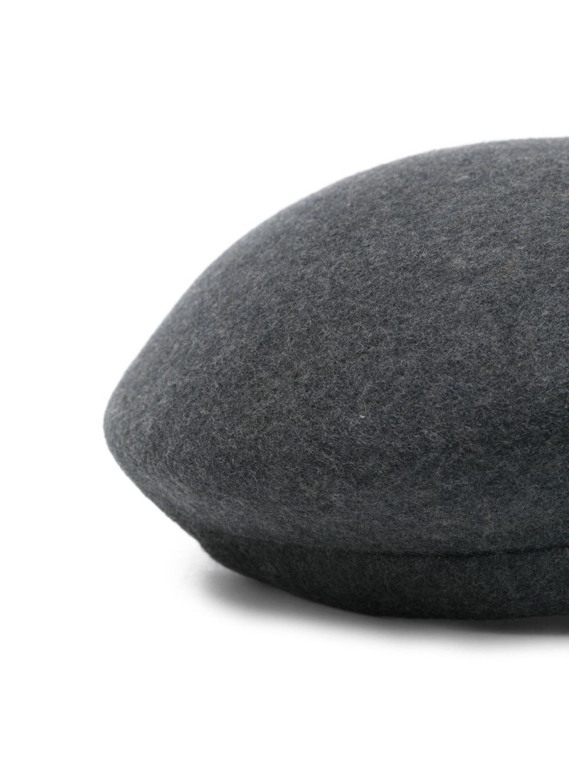EMPORIO ARMANI embroidered wool beret outlook