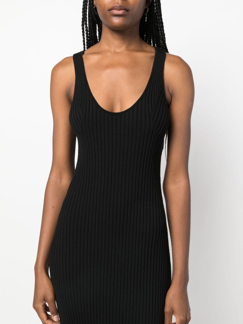x Simkhai contoured ribbed-knit midi dress - 6