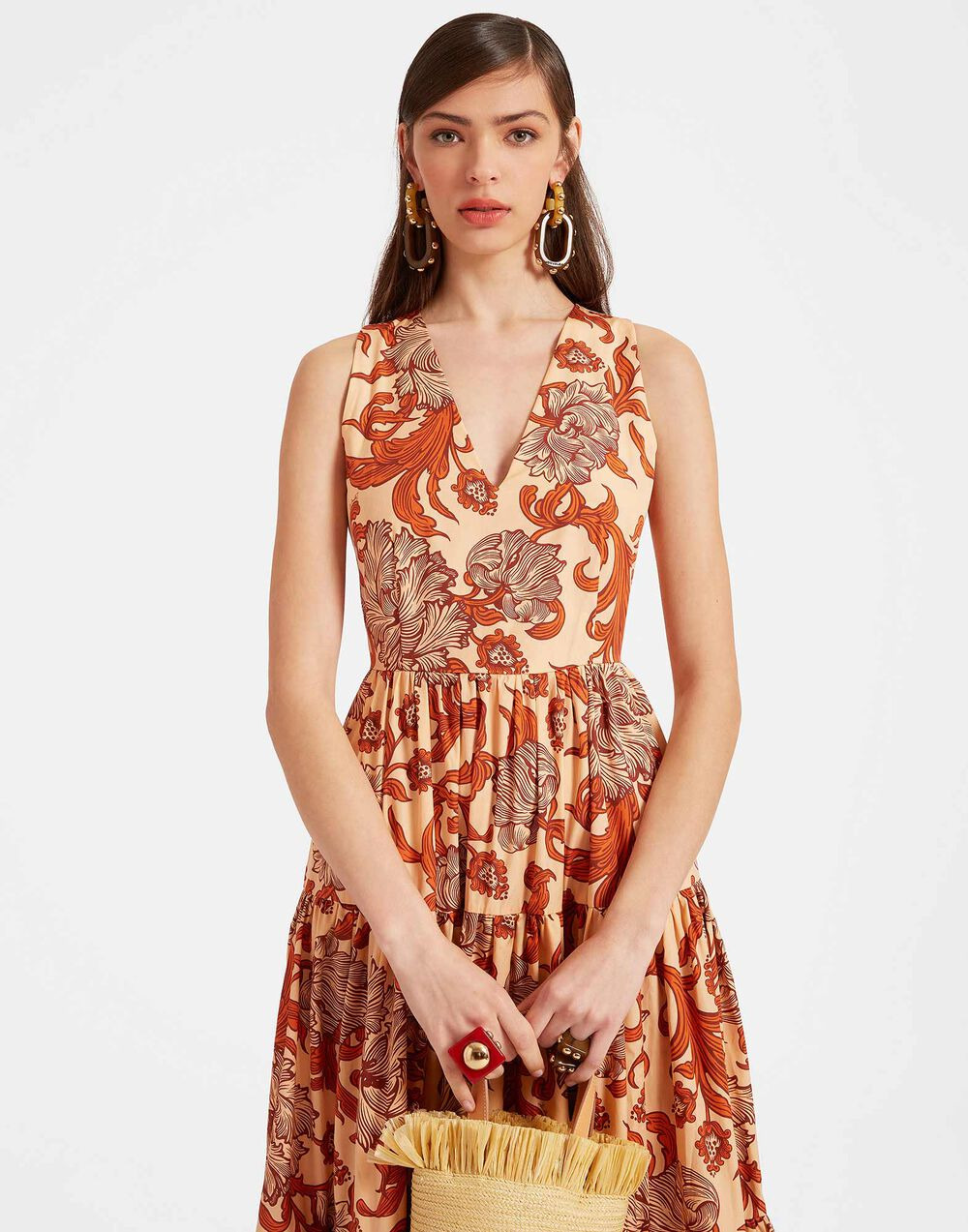 Sleeveless Big Dress V-Neck - 6