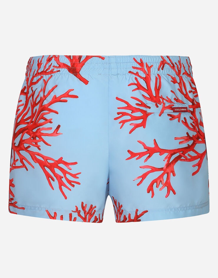 Short swim trunks with coral print - 3