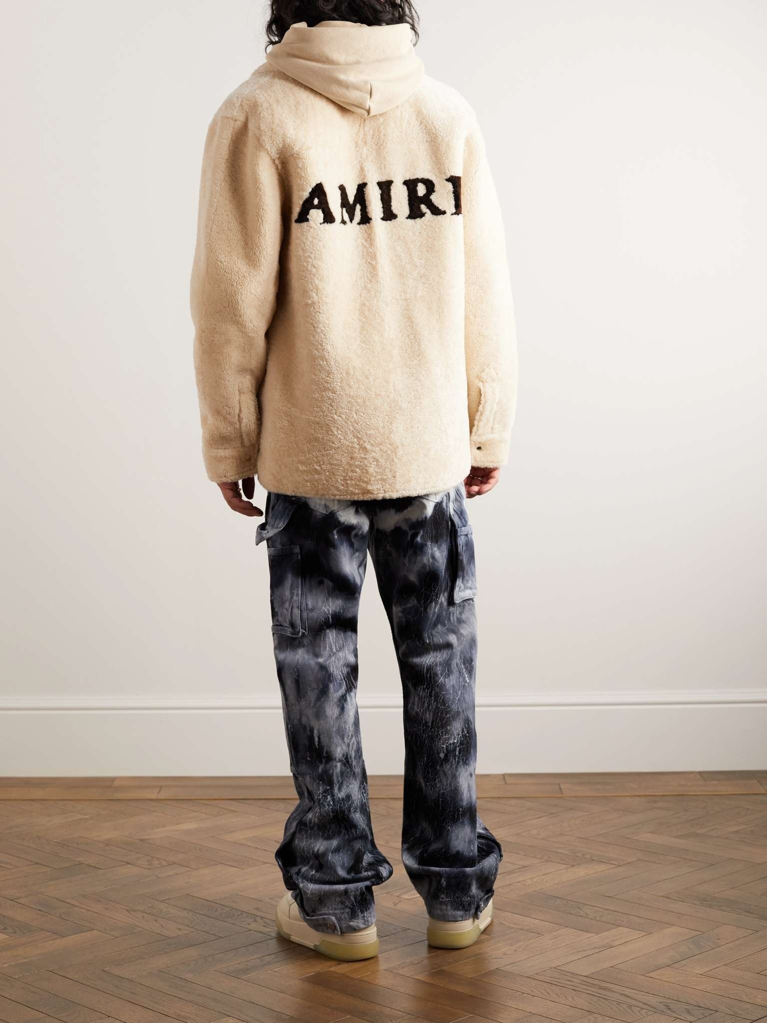 Logo-Print Shearling Shirt Jacket - 2