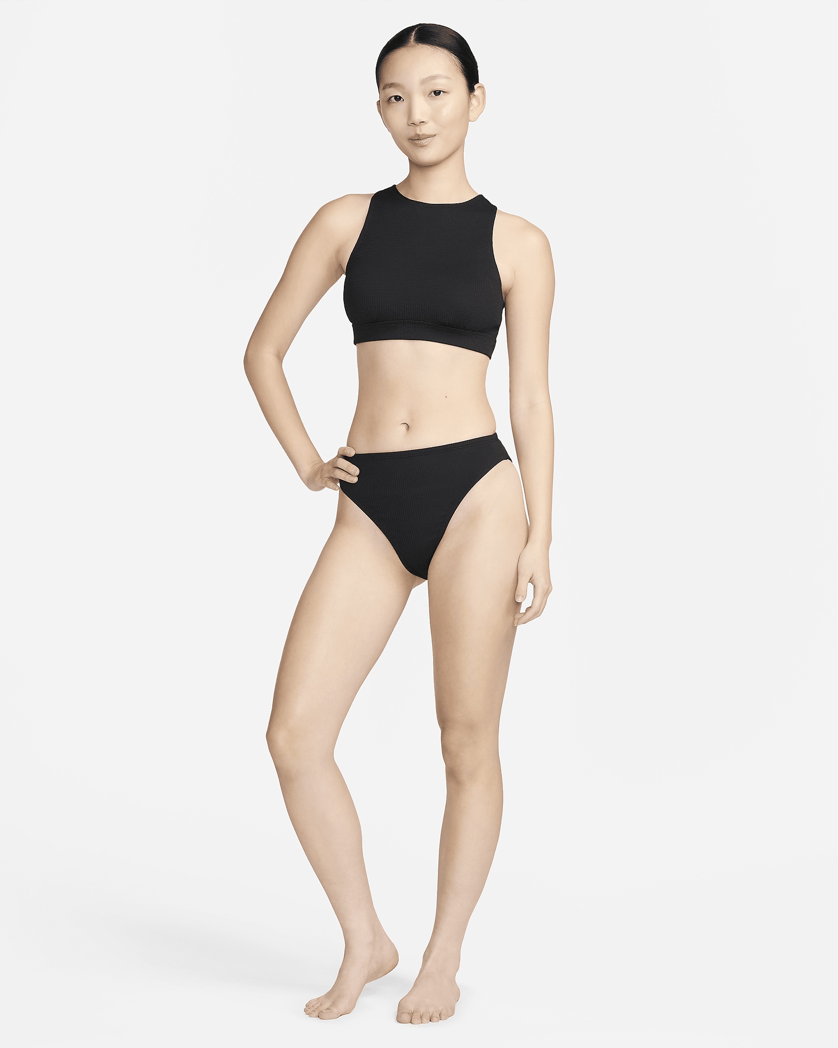 Nike Women's Swim Elevated Essential High-Neck Bikini Top - 5