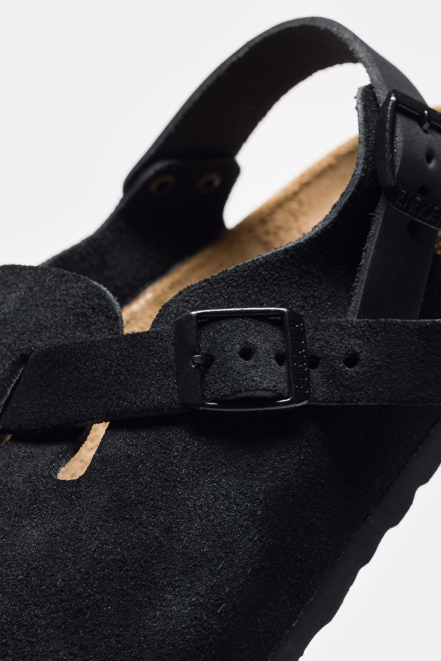 Womens Tokio Suede Clog in Black - 5