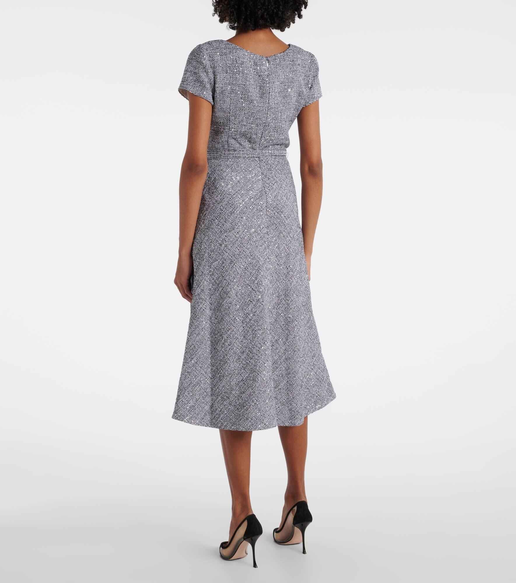 Sequined tweed midi dress - 3