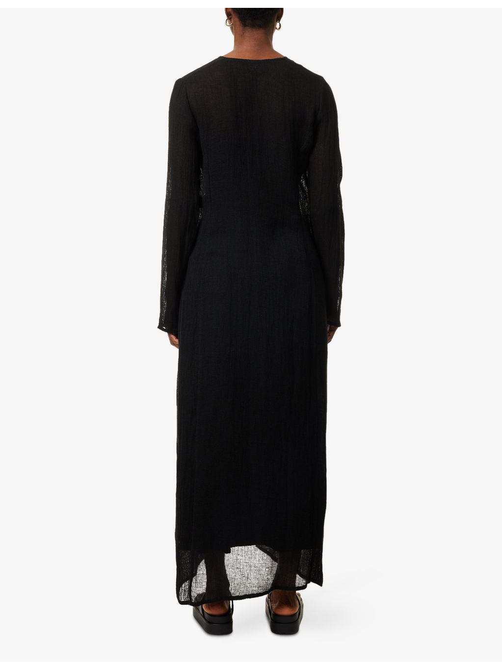 Dahmit Sheer Linen Maxi Dress - 4
