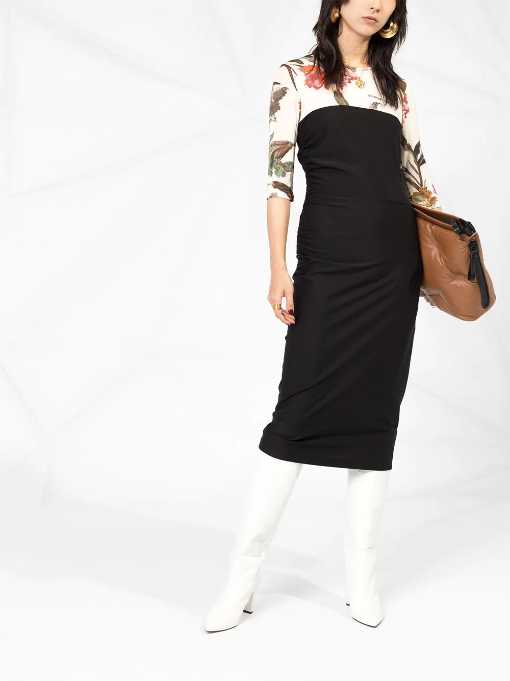 two-layer midi dress - 2