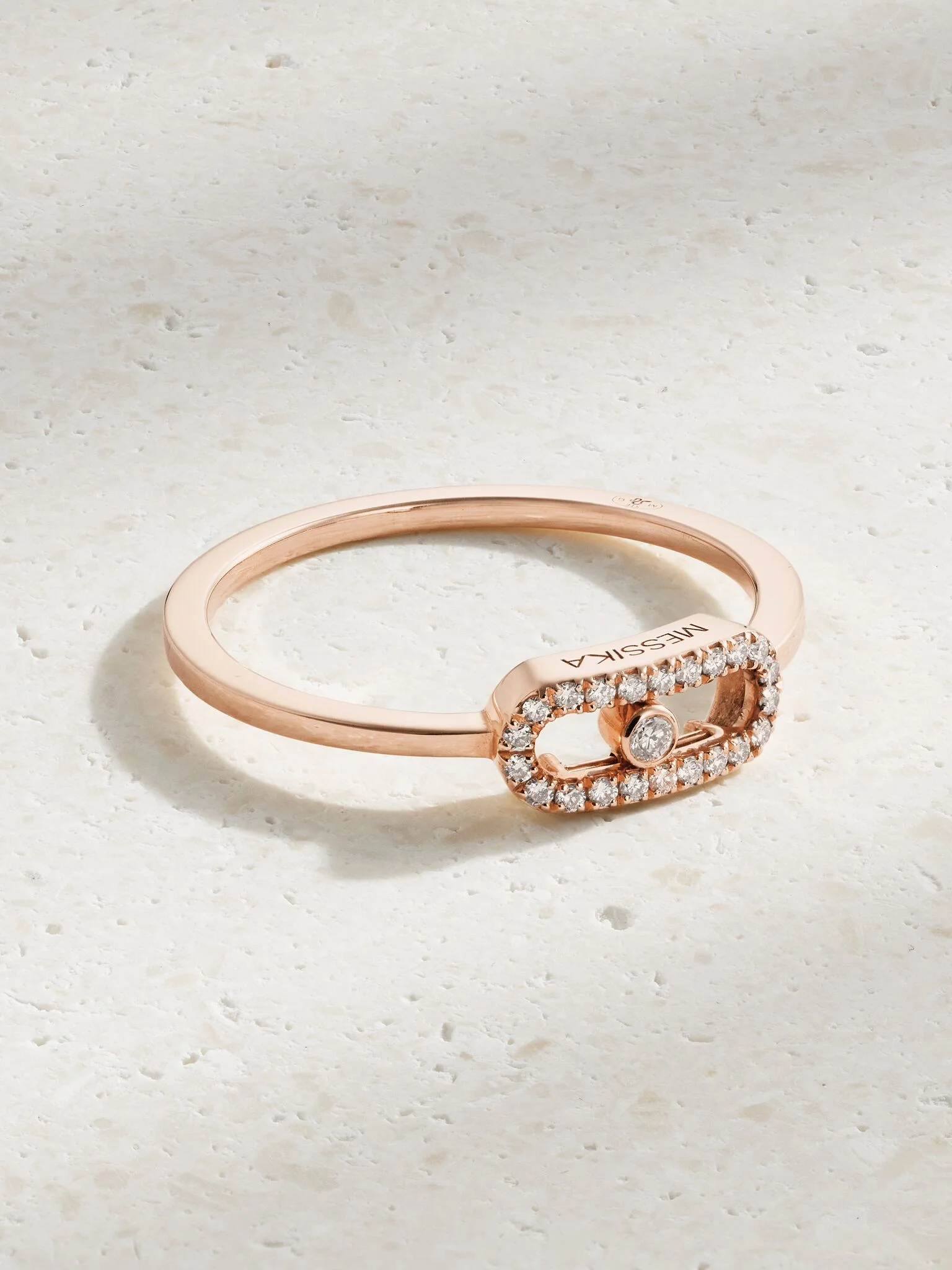 Move Uno 18-karat rose gold diamond ring Gold - 1