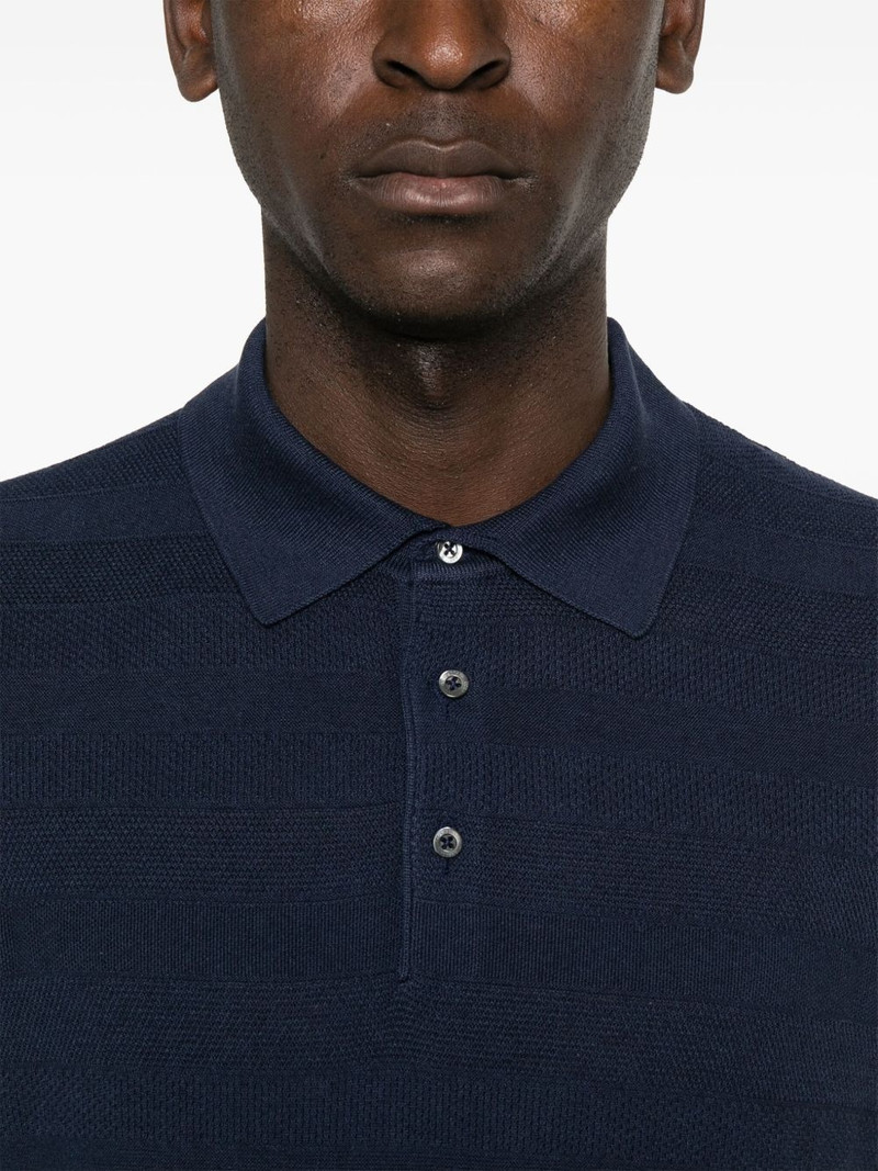 ribbed-knit polo top 5